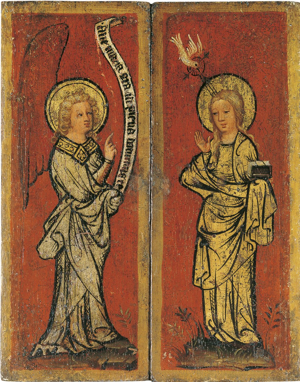 Zvěstování. Triptych Svaté tváře od Master Bertram of Minden