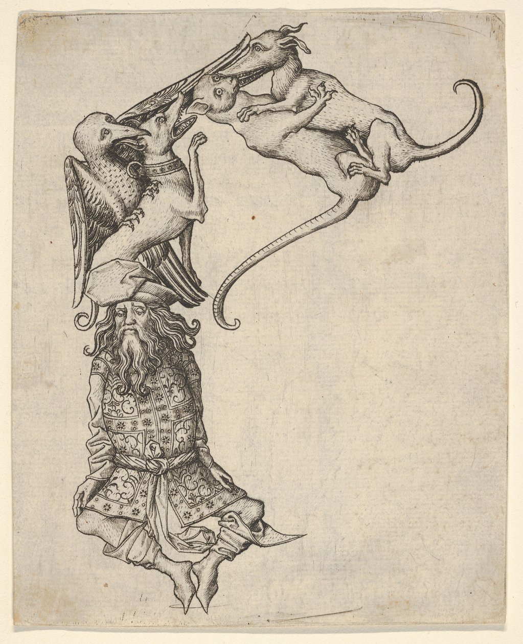 Písmeno E, z abecedy, 1466-67. od Master ES