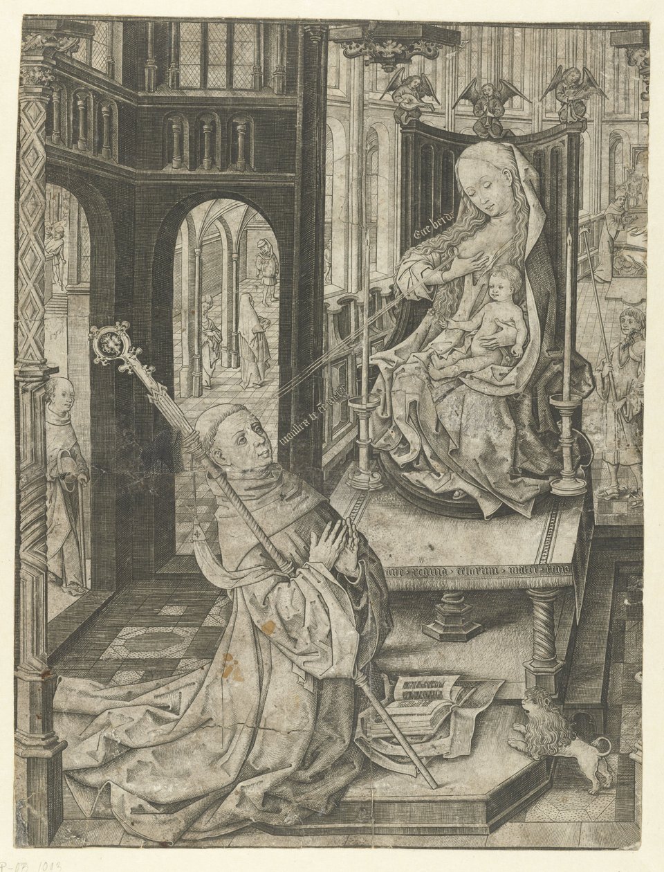 Laktace svatého Bernarda od Master I.A.M. of Zwolle