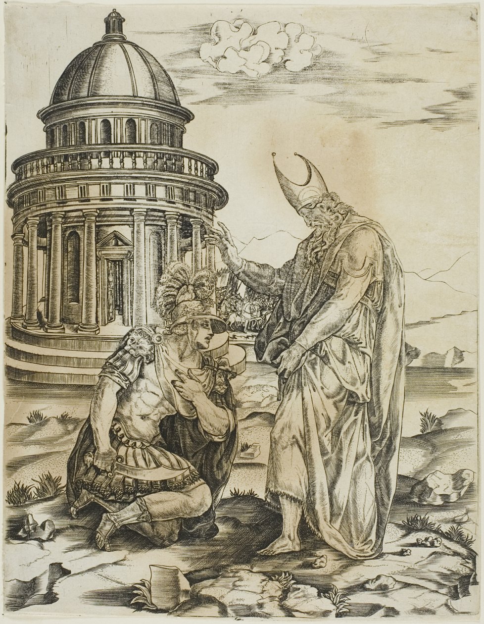 Svatý Ambrož a císař Theodosius od Master IRs