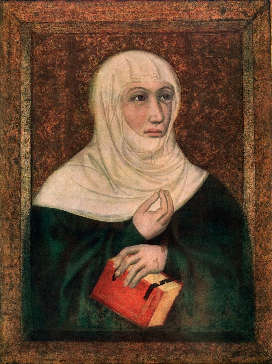 Svatá Klára, 1365-1367 1955 od Master Theodoric