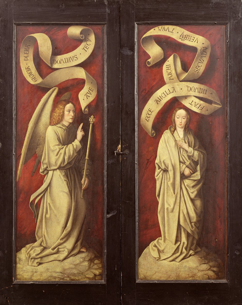 The Annunciation, cca 1500 (olej na panelu) od Master of Frankfurt