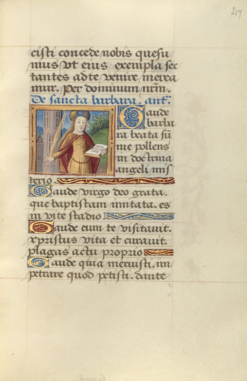 Svatá Barbora od Master of Jacques de Besançon