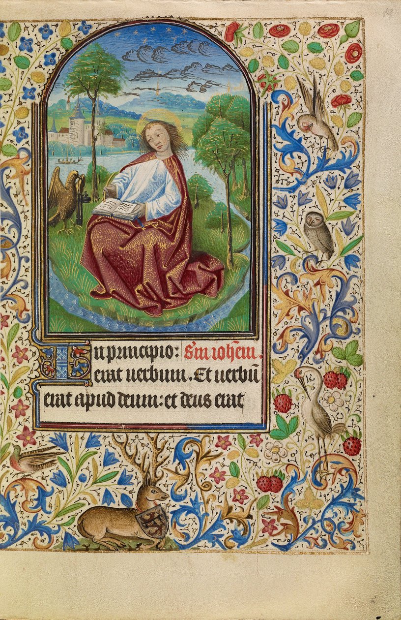 Svatý Jan na Patmosu od Master of Jacques of Luxembourg