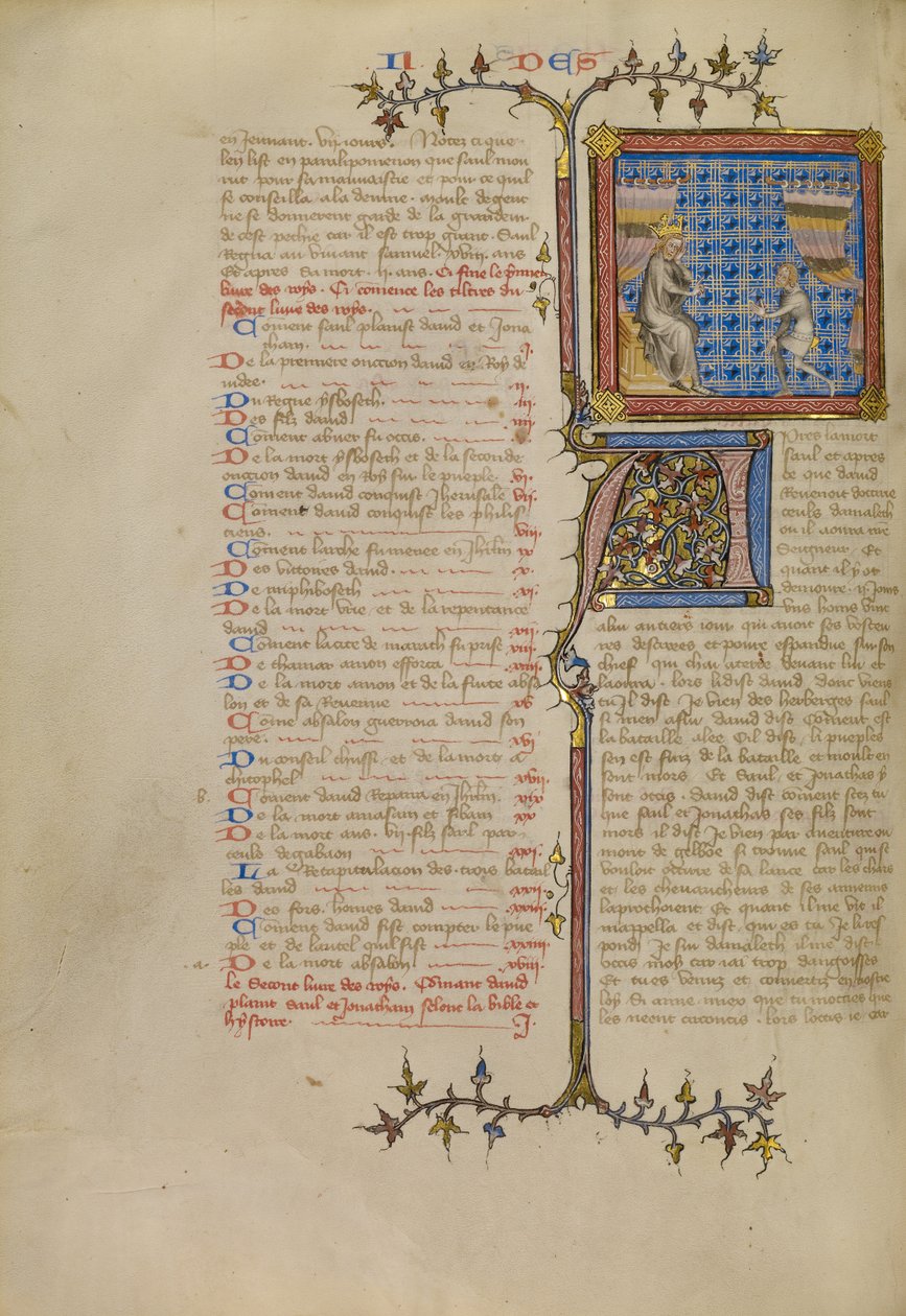 Saul před Samuelem od Master of Jean de Mandeville
