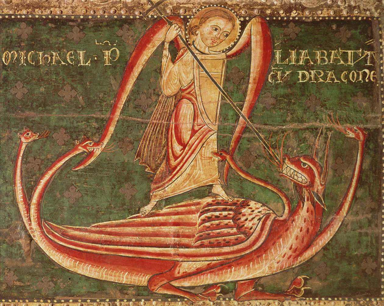 Svatý Michael bojuje s drakem od Master of Llussà