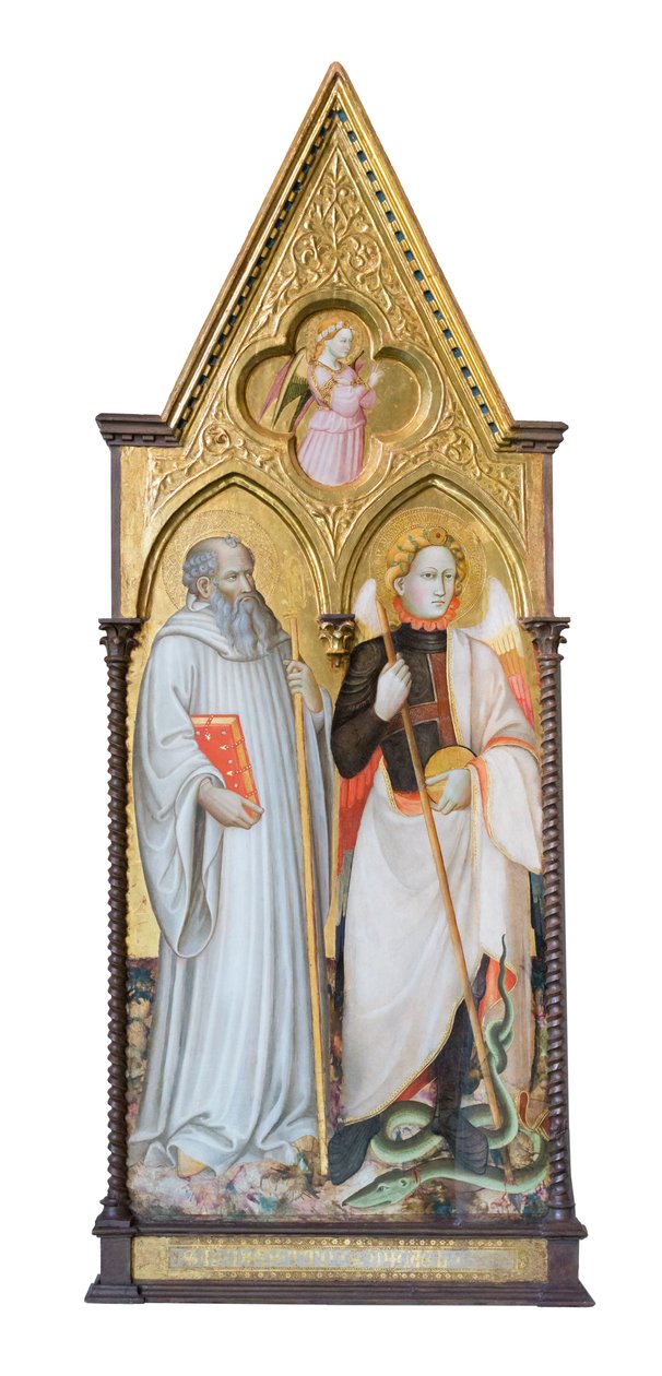 Svatý Benedikt a archanděl Michael od Master of San Davino