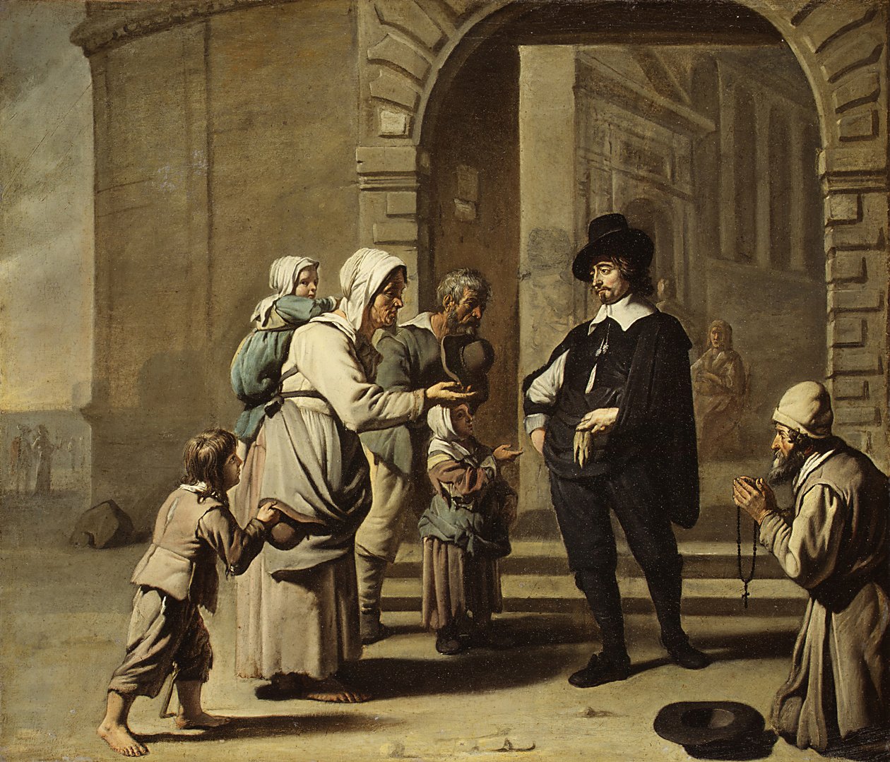 Žebráci u dveří od Master of the Béguins