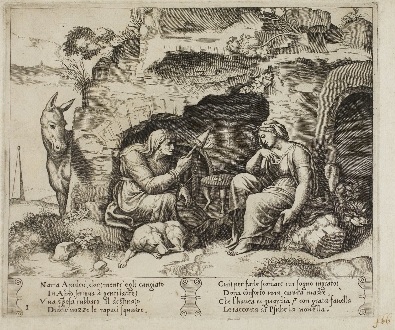 Apuleius proměněný v osla od Master of the Die