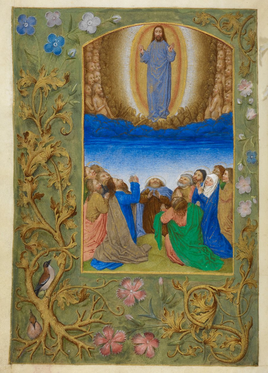 Nanebevstoupení. od Master of the Dresden Prayer Books