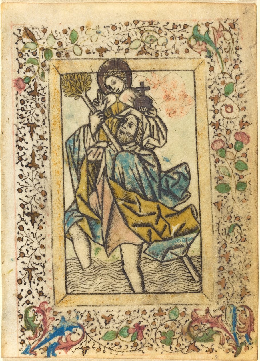 Svatý Kryštof od Master of the Dutuit Mount of Olives