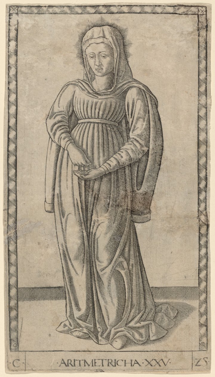 Aritmetricha (aritmetika) od Master of the E Series Tarocchi