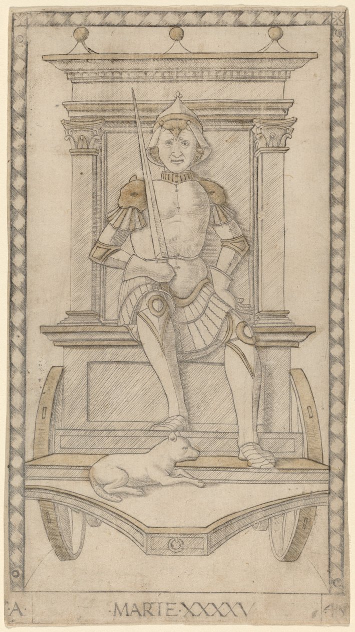 Marte (březen) od Master of the E Series Tarocchi