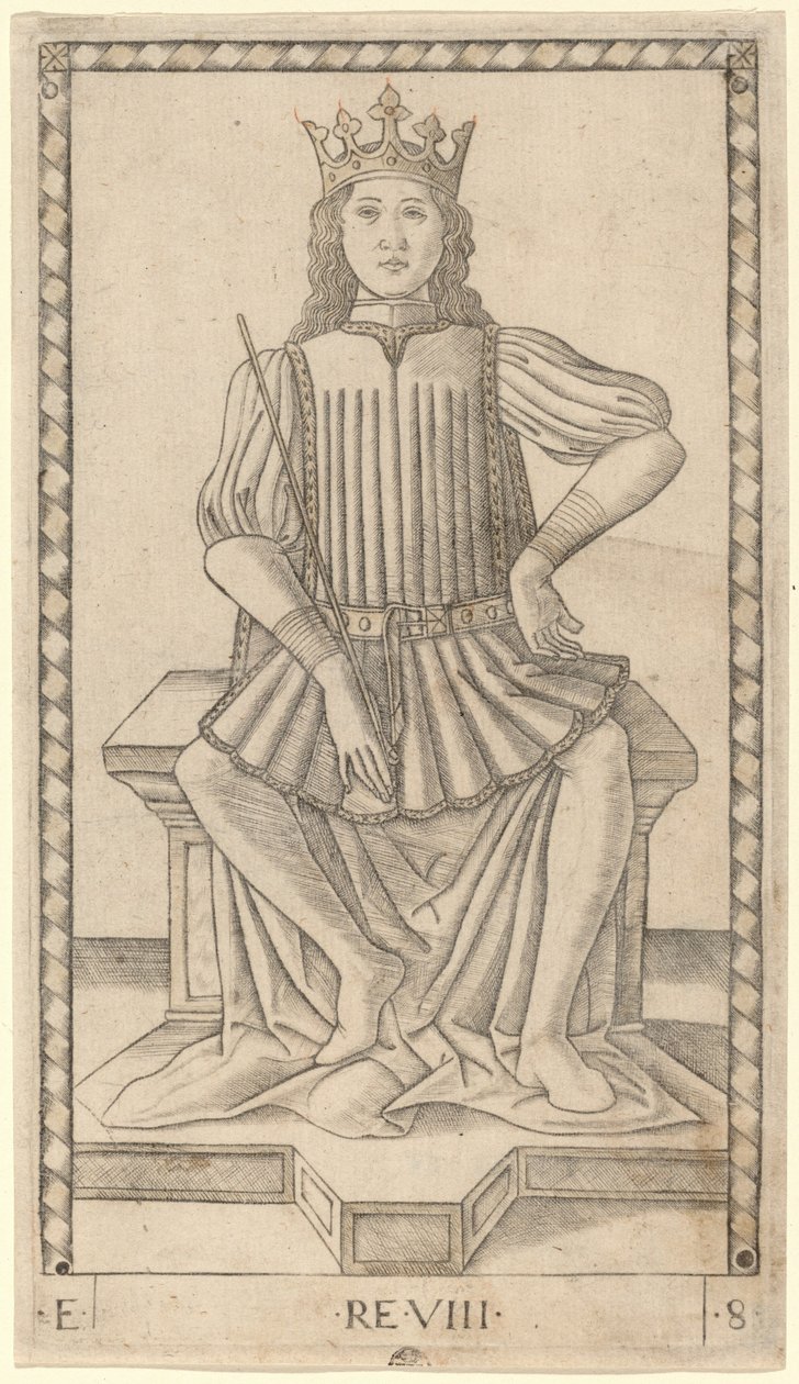 Re (král) od Master of the E Series Tarocchi