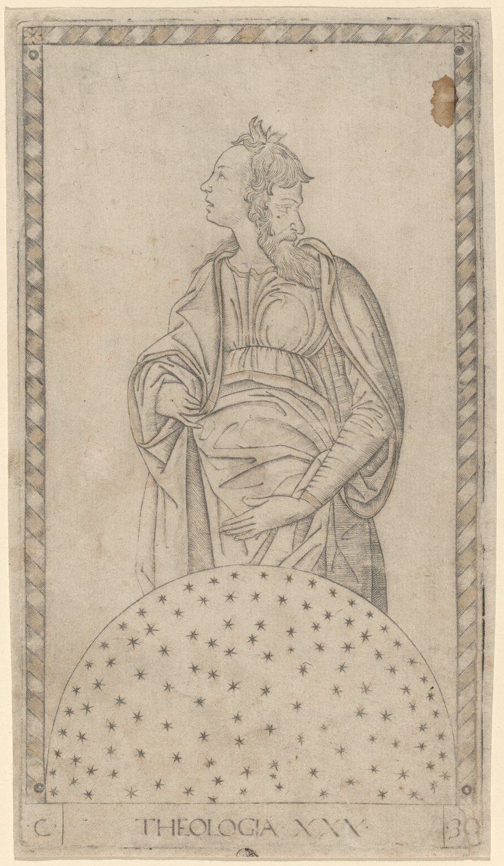 teologie (teologie) od Master of the E Series Tarocchi