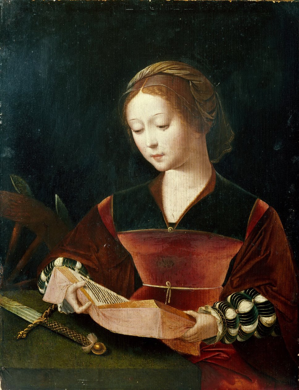 Kateřina Alexandrijská od Master of the Female Half Lengths