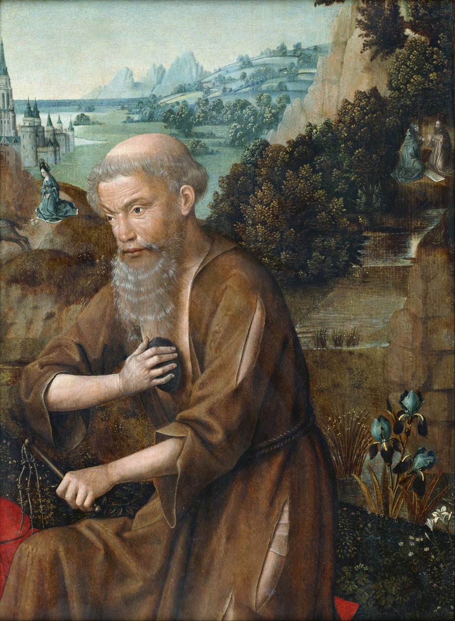 Svatý Jeroným od Master of the Legend of Saint Lucy