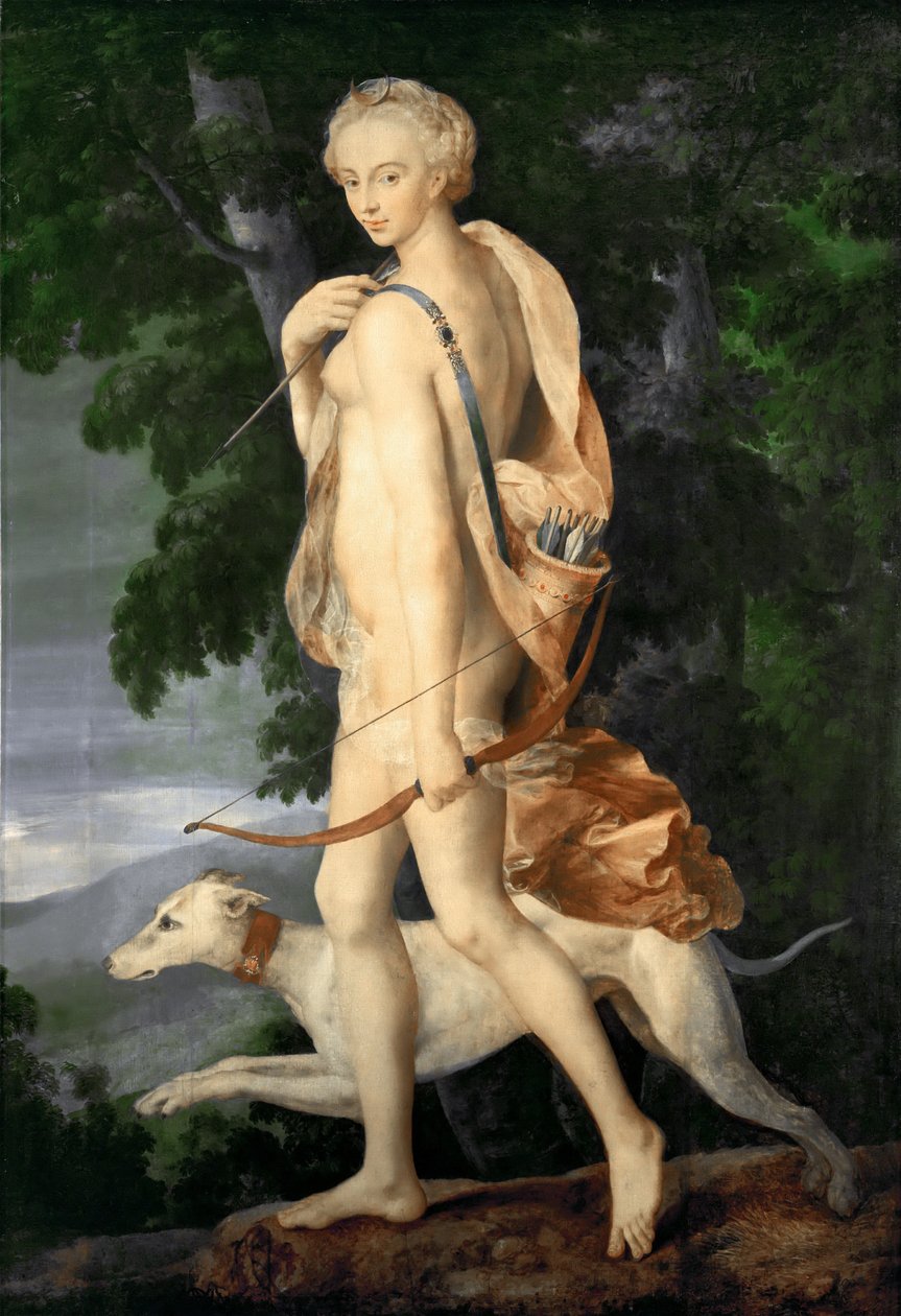 Lovkyně Diana od Master of the School of Fontainebleau