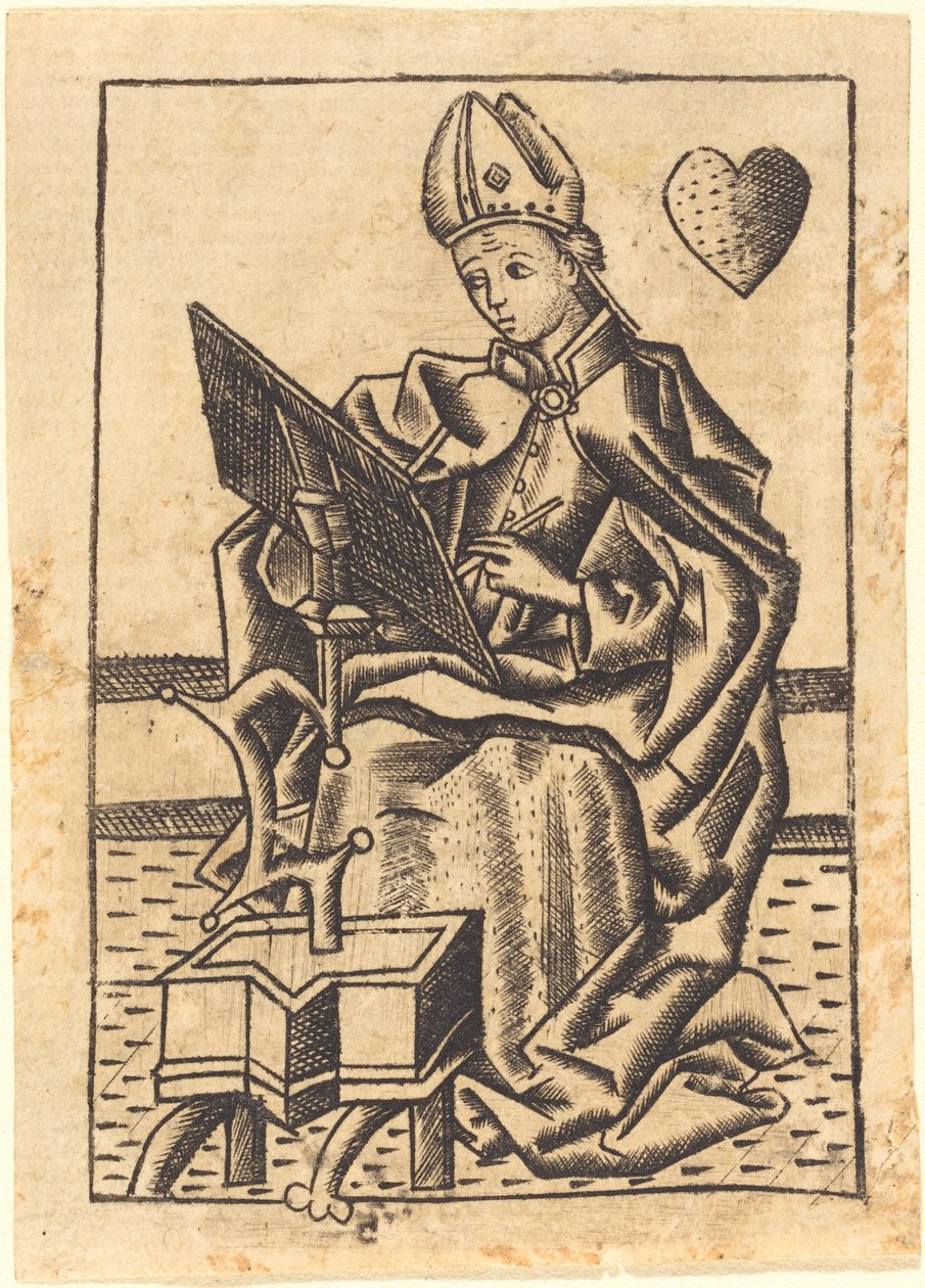 Svatý Augustin od Master with the Banderoles