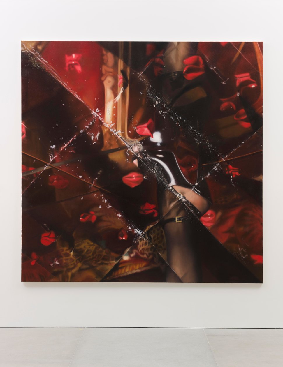 Černý podvazek, 2012 (olej na plátně) od Mat Collishaw