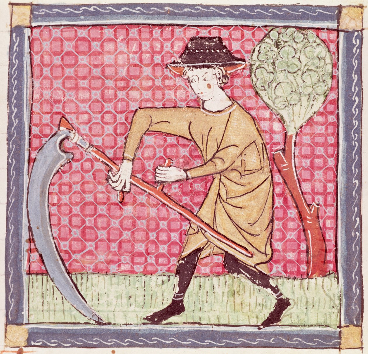 Fol.58v Červen: Senoseč od Matfre Ermengaut