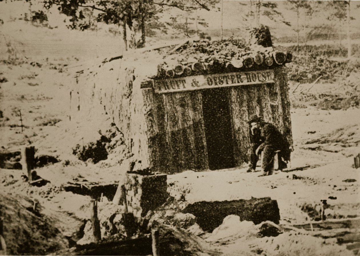 Restaurace odolná proti bombám na linii Petersburg, 1861-65 od Mathew B. Brady