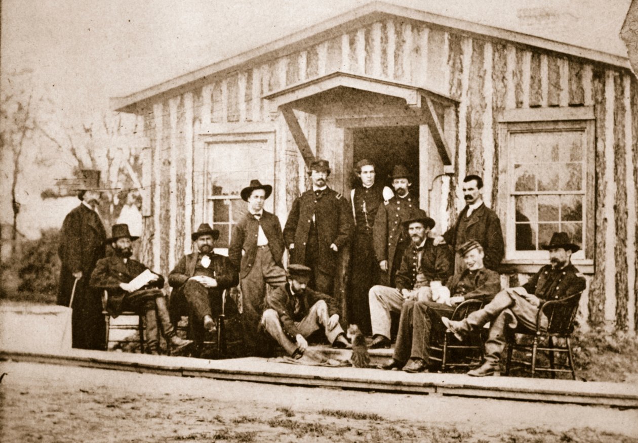 Důstojníci Grantova štábu, City Point, Virginia, 1864 od Mathew B. Brady
