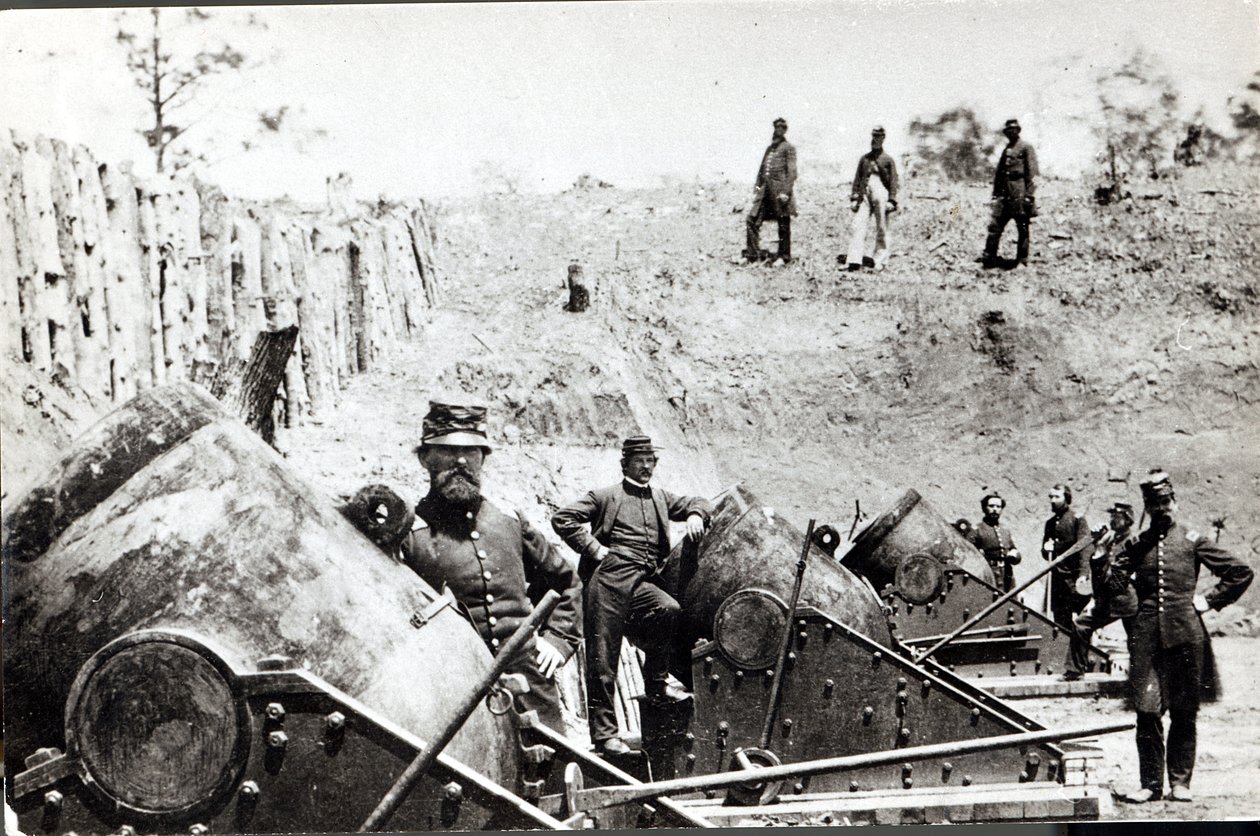 Baterie č. 4 poblíž Yorktownu, 1862 od Mathew B. Brady