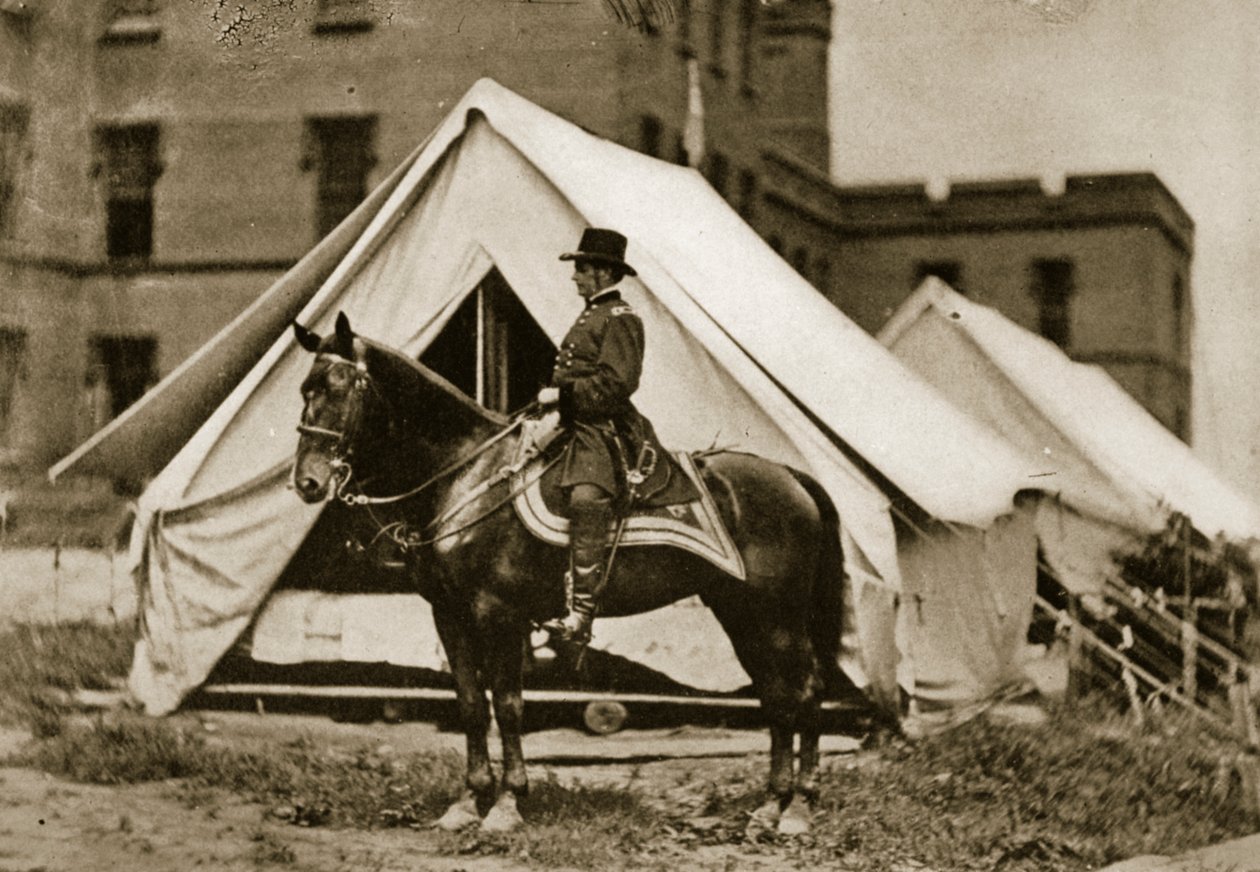 General Hooker on Horse, 1863 od Mathew B. Brady
