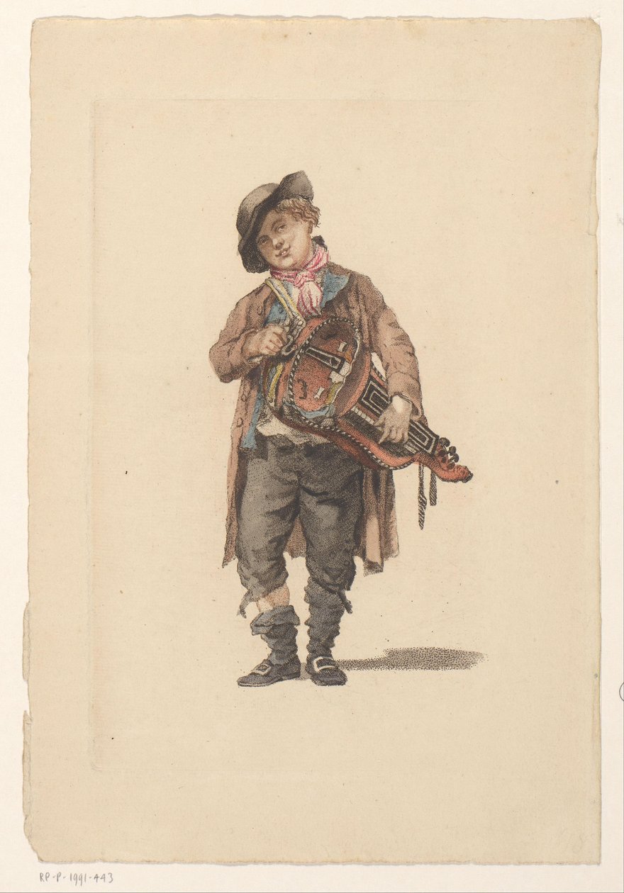hurdy-gurdy hráč od Mathias de Sallieth
