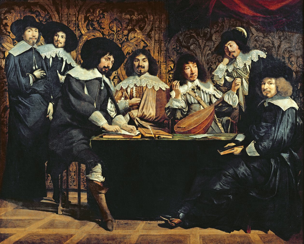 Akademie, nebo setkání amatérů, c.1640 od Mathieu Le Nain