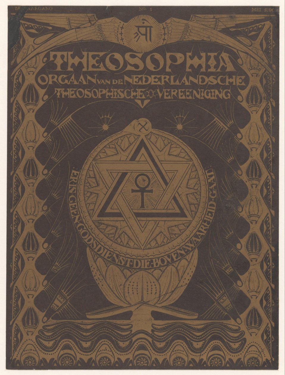 Obálka časopisu Theosophia od Mathieu Lauweriks
