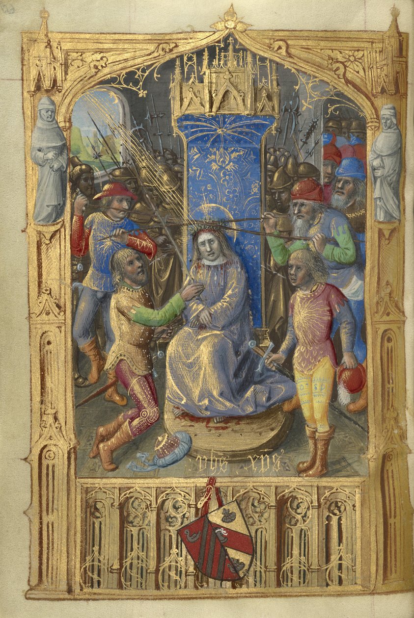 Poncher Hours (výsměch Kristu) od Maître du Cardinal de Bourbon