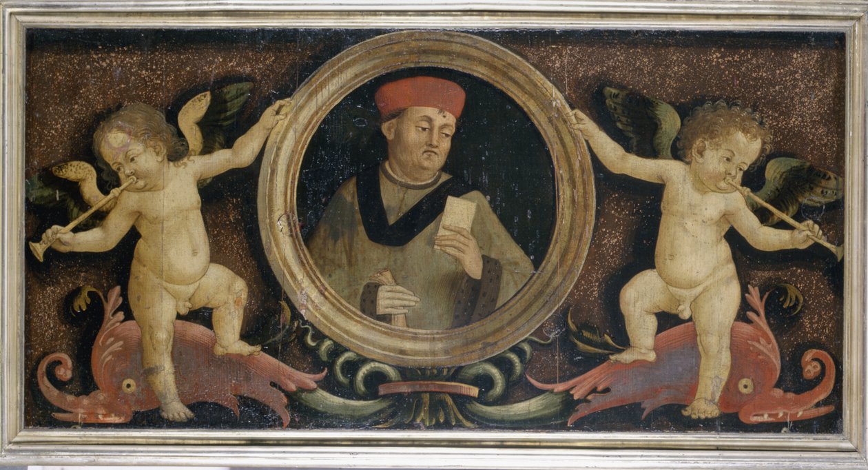 Portrét muže s putti, cca 1510-15 (tempera na borovici) od Matteo di Giuliano di Lorenzo Balducci