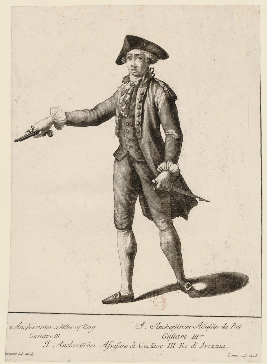 Jacob Johan Anckarström 1762-1792, 1792. od Matthäus Albrecht Lotter