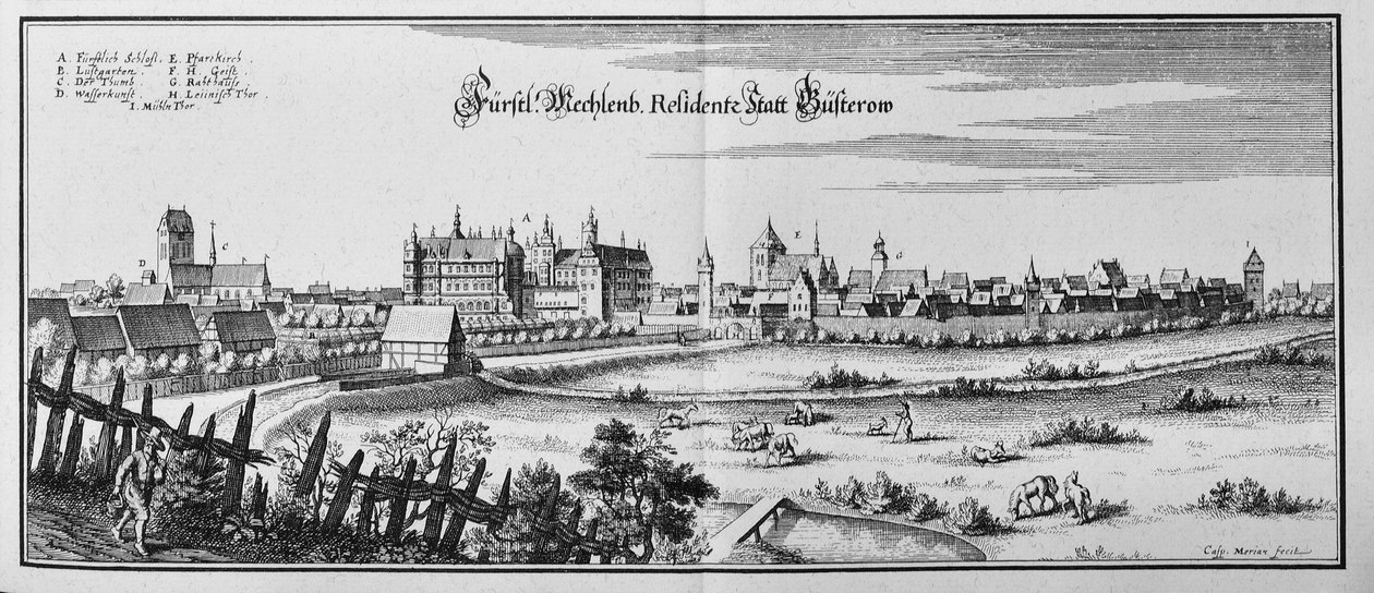 Büsterow od Matthaus Merian