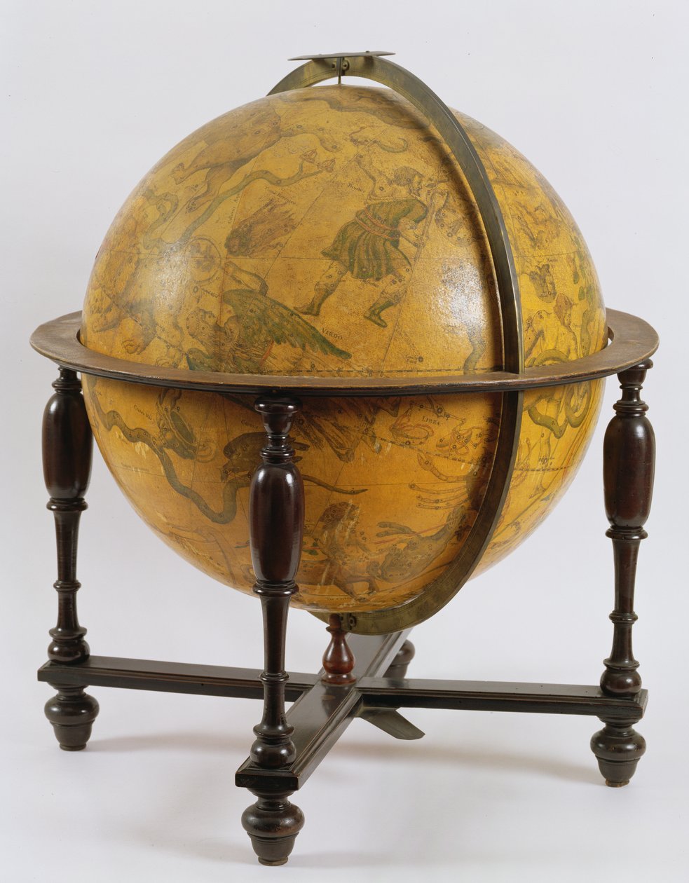 Nebeský glóbus, 1636 (dřevo) od Matthaus Greuter