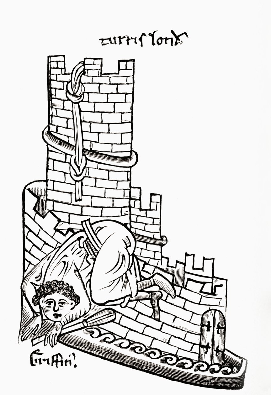 Gruffydd se v roce 1243 pokusil o útěk z Tower of London, z „Krátké historie anglického lidu“ od J. R. Greena, vydaného v roce 1893 od Matthew Paris
