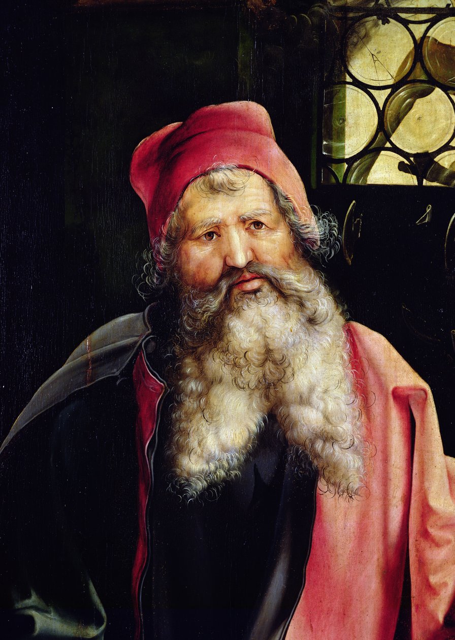 Detail svatého Antonína z Isenheimského oltáře, kolem 1512-16, olej na panelu od Matthias Grünewald
