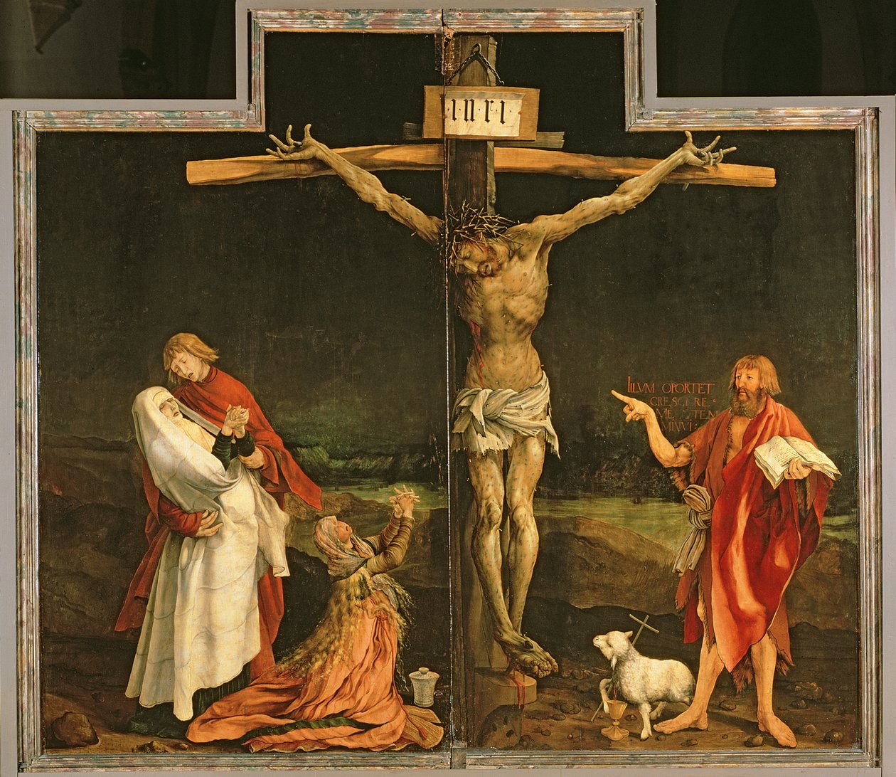 Ukřižování, z Isenheimského oltáře, c.1512-15 od Matthias Grünewald