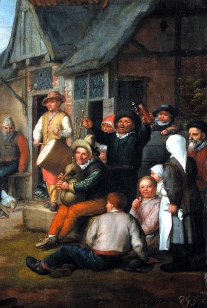 Detail z The Peasants Dance, 1678 (viz také 150651) od Matthias Scheits