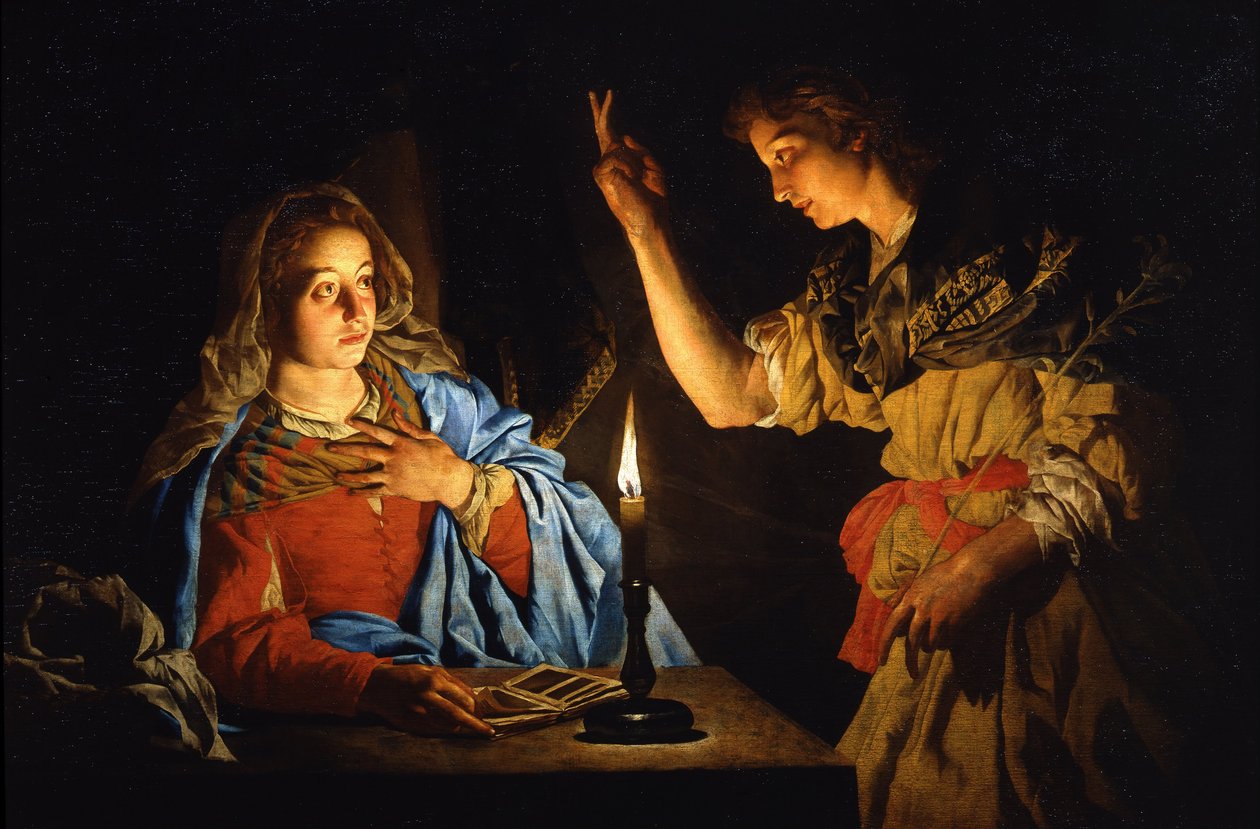 Zvěstování, počátek 17. století. od Matthias Stomer