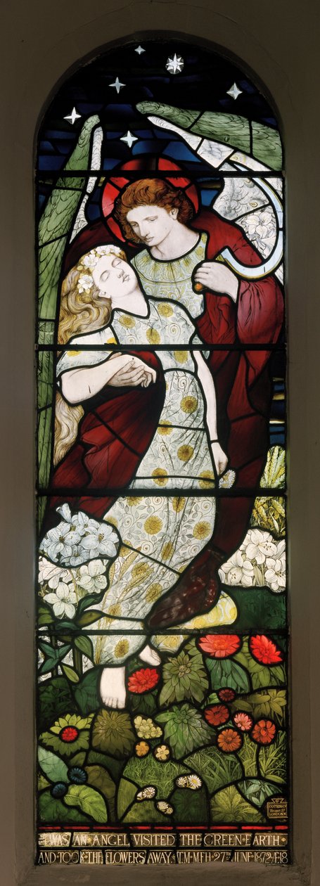 Anděl smrti, kostel svatého Jana Evangelisty, Birtley, 1873 (Cottier & Co) od Matthijs Maris