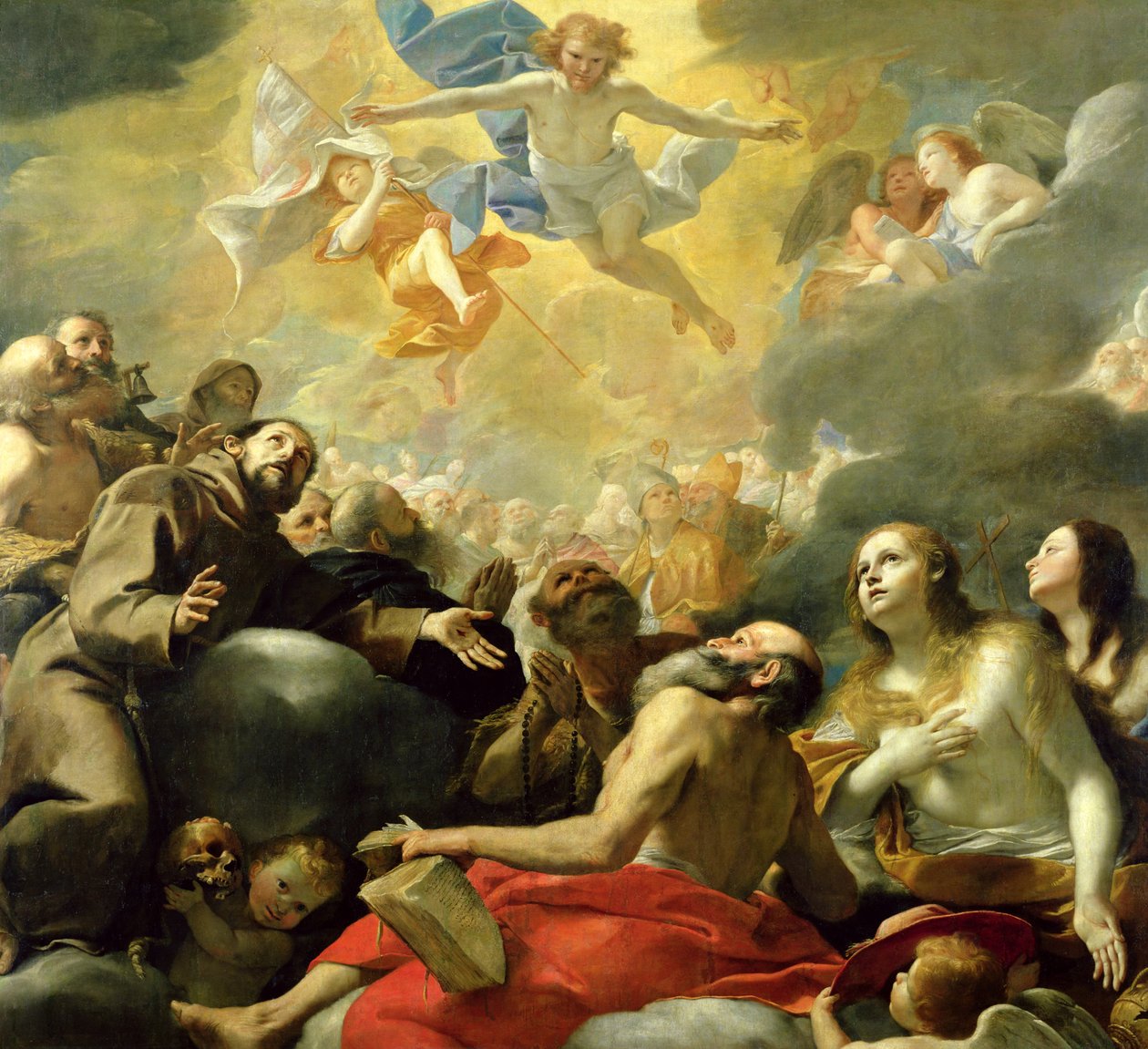 Kristus ve slávě se svatými, kolem roku 1660 od Mattia Preti