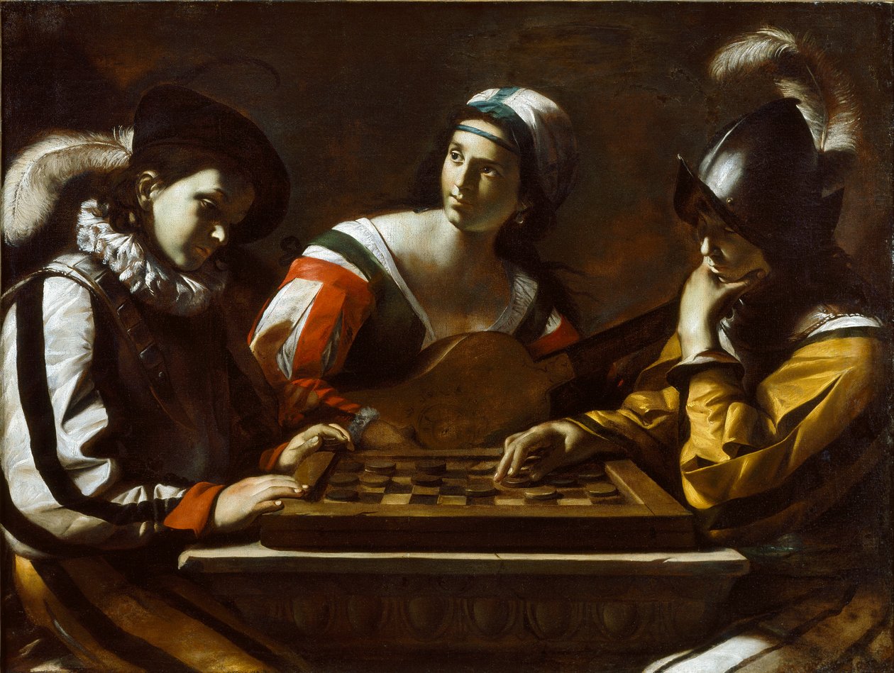 The Game of Draughts, 1630s od Mattia Preti