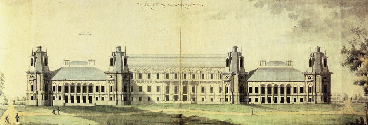 Caricynský palác, c. 1796 od Matvey Fyodorovich Kazakov