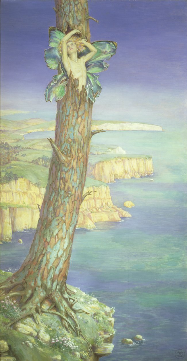 Ariel, kolem roku 1915 (kombinovaná média) od Maud Tindal Atkinson