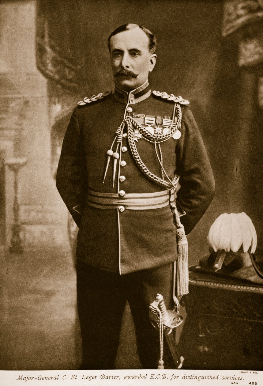 Generálmajor C. St. Leger Barter, vyznamenaný K.C.B. za vynikající služby, 1914-19 od Maull and Fox
