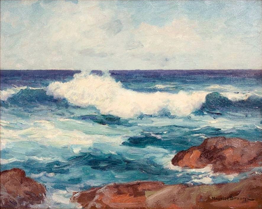 Crashing Surf Near Point Loma, Kalifornie od Maurice Braun