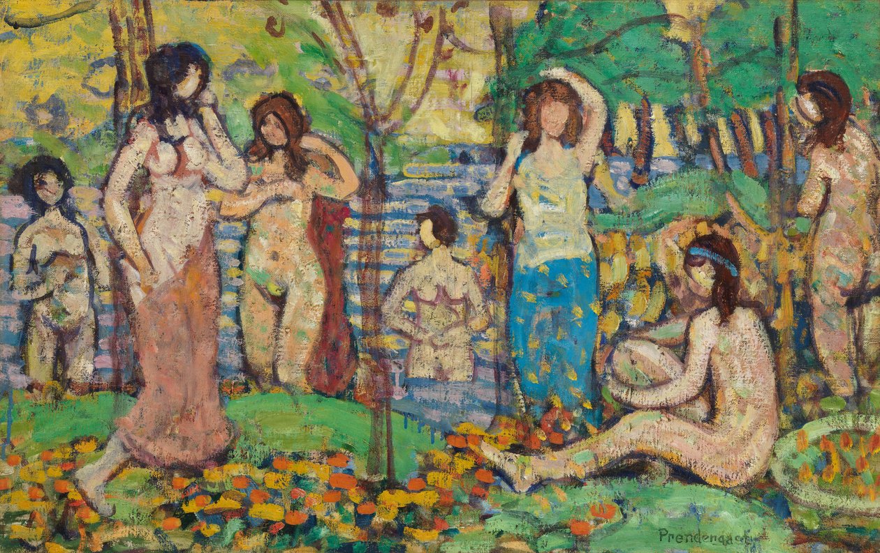 Pláž č. 3, kolem roku 1913 od Maurice Brazil Prendergast
